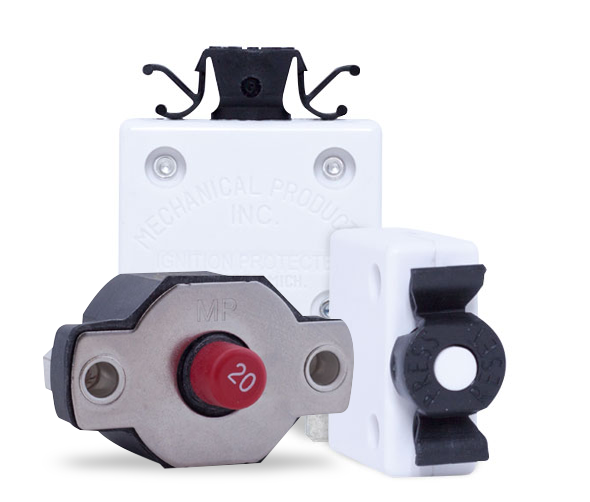 MECHANICAL PRODUCTS 15 AMP BOAT BREAKER PUSH TO RESET #1680-217-150 BLACK